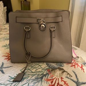 Gray Michael Kors purse